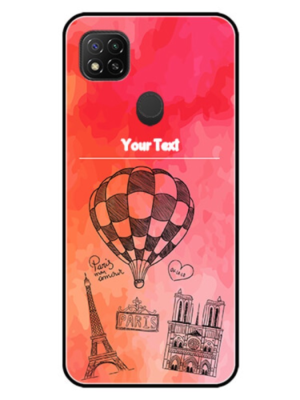 Custom Redmi 9 Custom Glass Phone Case  - Paris Theme Design
