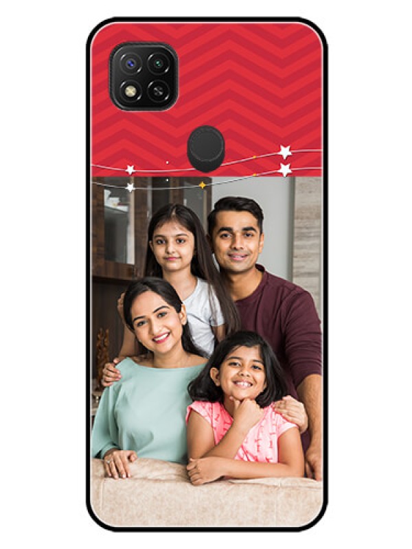 Custom Redmi 9 Personalized Glass Phone Case  - Happy Family Design