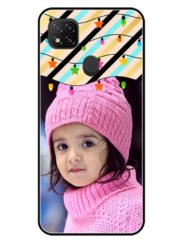 Custom Redmi 9 Custom Glass Mobile Case  - Lights Hanging Design