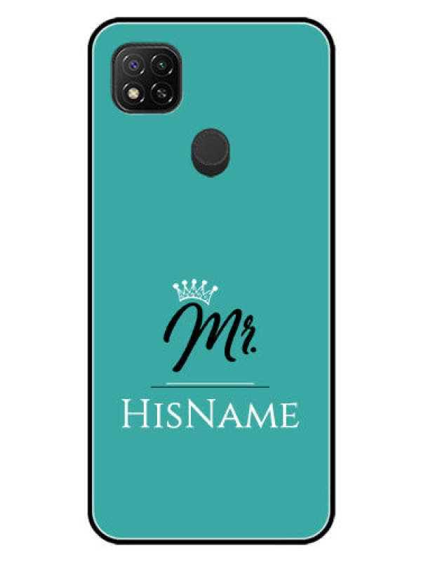 Custom Redmi 9 Custom Glass Phone Case Mr with Name
