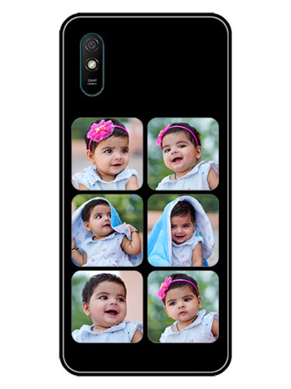 Custom Redmi 9A Sport Photo Printing on Glass Case  - Multiple Pictures Design
