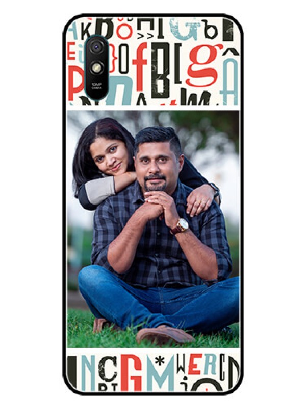 Custom Redmi 9A Sport Personalized Glass Phone Case  - Alphabet Design