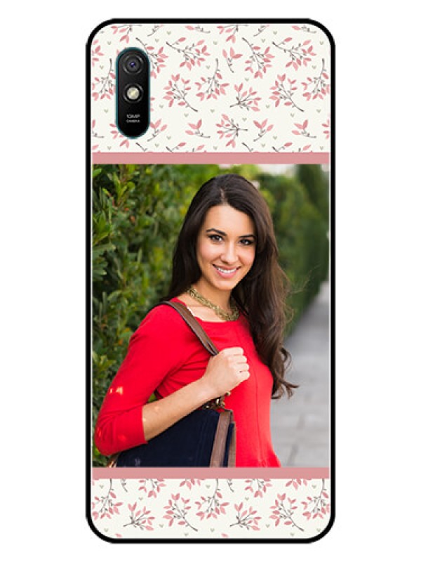 Custom Redmi 9A Sport Custom Glass Phone Case  - Premium Floral Design