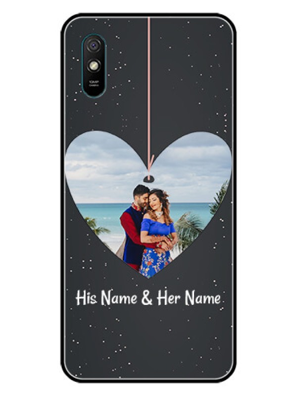 Custom Redmi 9A Sport Custom Glass Phone Case  - Hanging Heart Design