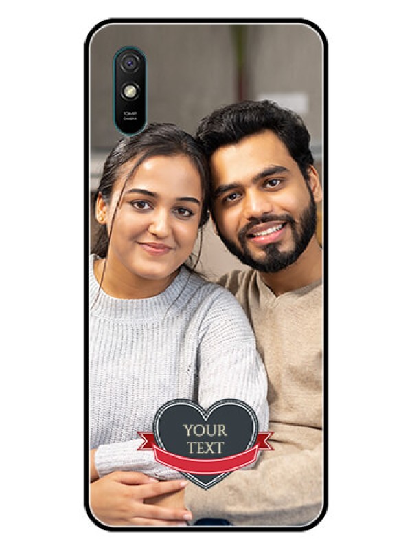 Custom Redmi 9A Sport Custom Glass Phone Case  - Just Married Couple Design