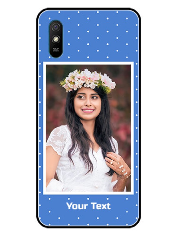 Custom Redmi 9A Sport Photo Printing on Glass Case  - Polka dots design