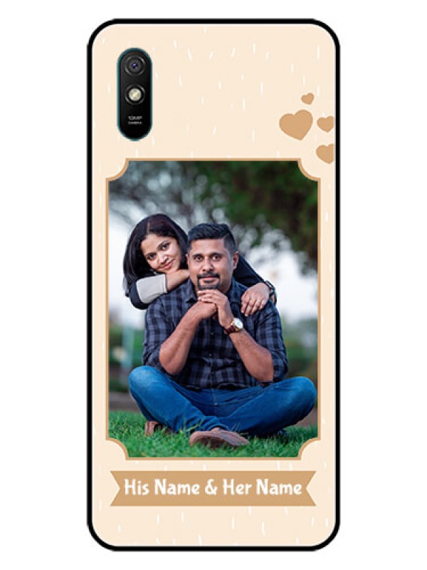 Custom Redmi 9A Sport Custom Glass Phone Case  - with confetti love design 