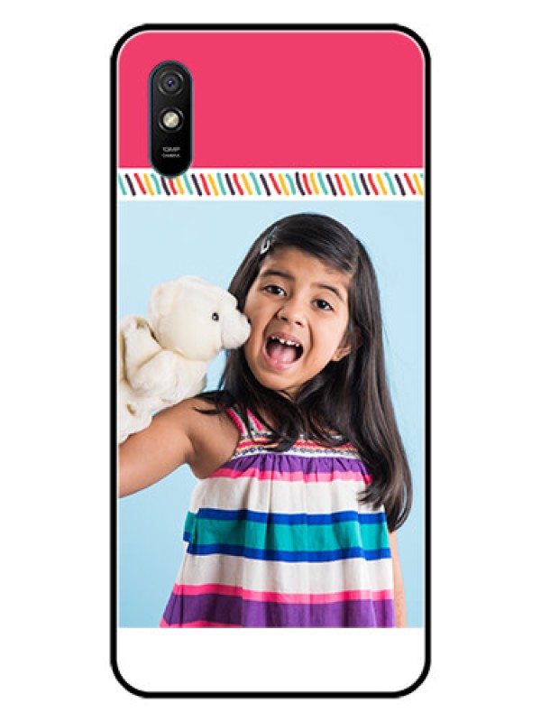 Custom Redmi 9A Sport Personalized Glass Phone Case  - Line art design