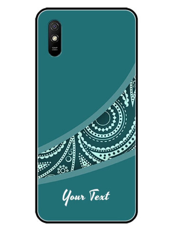 Custom Xiaomi Redmi 9A Sport Photo Printing on Glass Case - semi visible floral Design