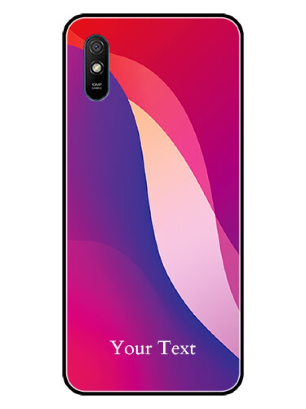 Custom Xiaomi Redmi 9A Sport Personalized Glass Phone Case - Digital abstract Overlap Design