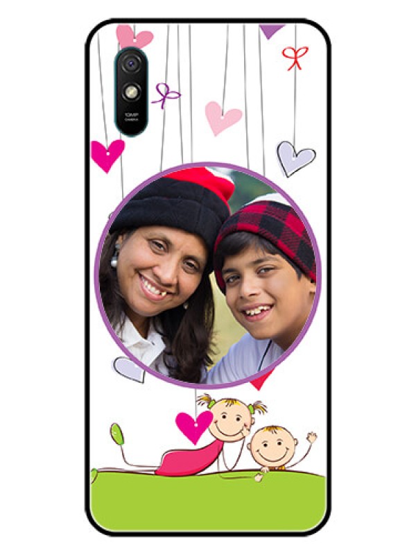 Custom Redmi 9A Photo Printing on Glass Case  - Cute Kids Phone Case Design