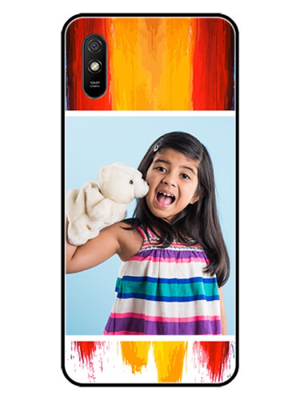 Custom Redmi 9A Personalized Glass Phone Case  - Multi Color Design