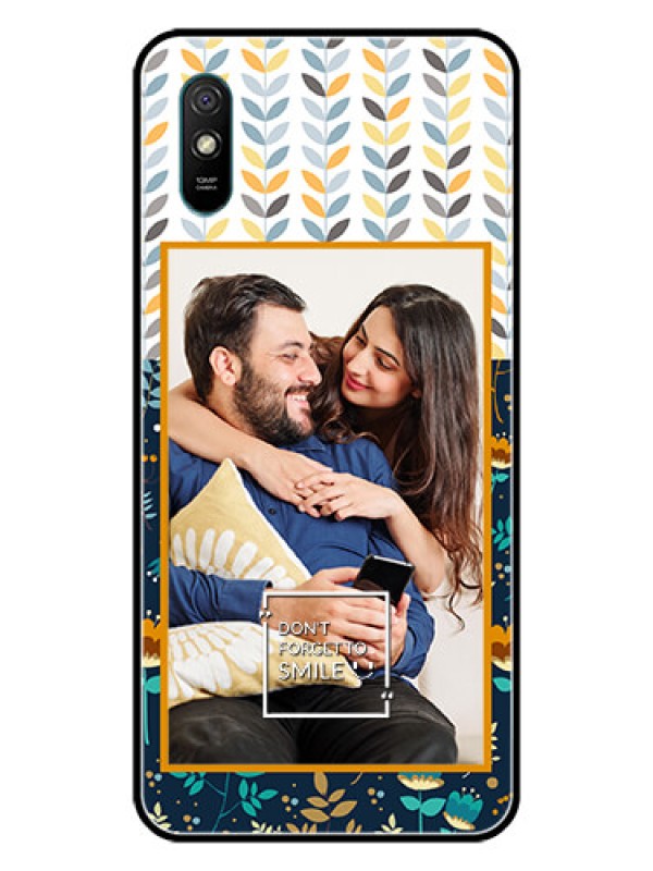 Custom Redmi 9A Custom Glass Mobile Case  - Pattern Design