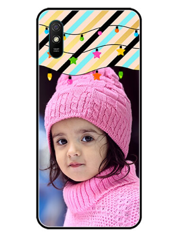 Custom Redmi 9A Custom Glass Mobile Case  - Lights Hanging Design
