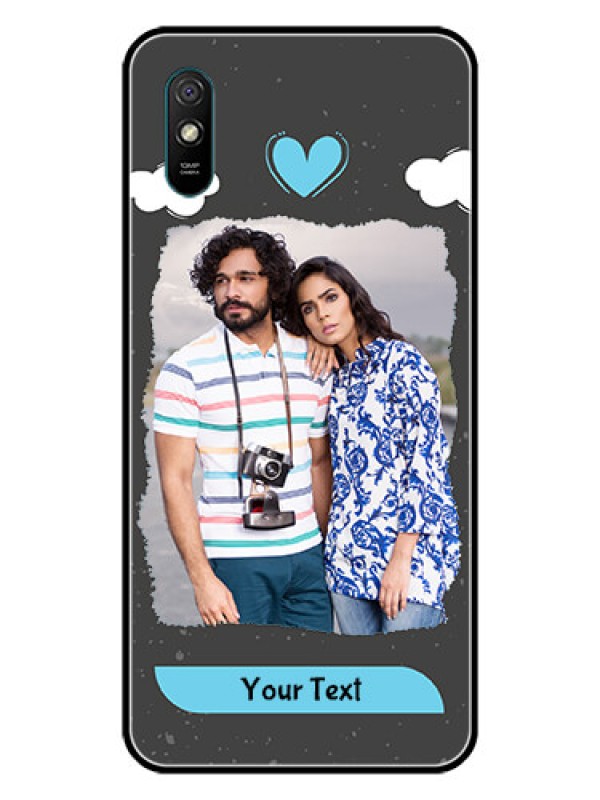 Custom Redmi 9A Custom Glass Phone Case  - Splashes with love doodles Design