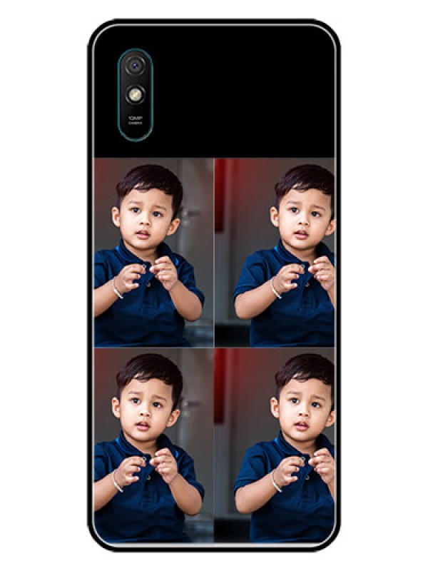 Custom Redmi 9A 4 Image Holder on Glass Mobile Cover