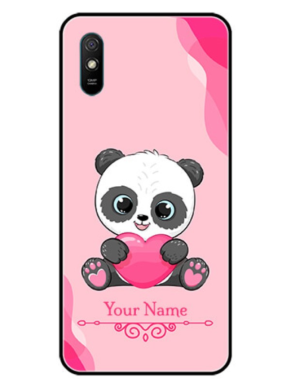 Custom Xiaomi Redmi 9A Custom Glass Mobile Case - Cute Panda Design