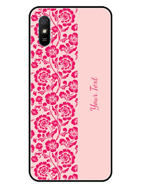 Custom Xiaomi Redmi 9A Custom Glass Phone Case - Attractive Floral Pattern Design