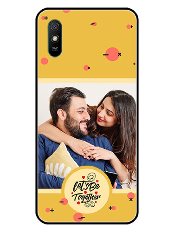 Custom Xiaomi Redmi 9A Photo Printing on Glass Case - Lets be Together Design