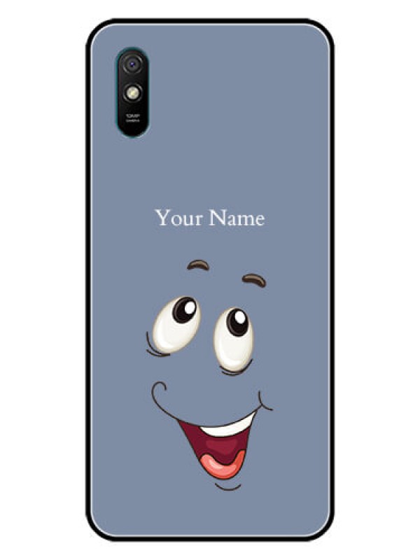 Custom Xiaomi Redmi 9A Photo Printing on Glass Case - Laughing Cartoon Face Design
