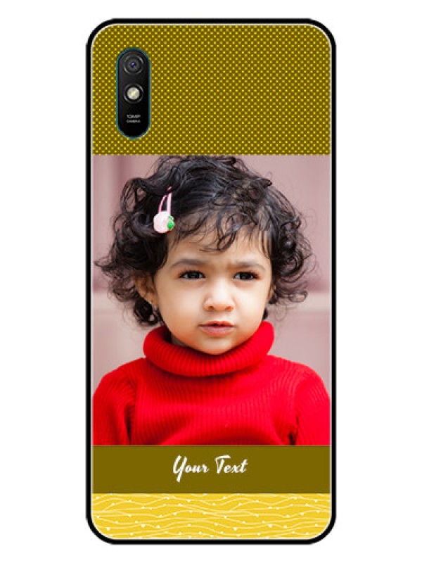 Custom Redmi 9i Sport Custom Glass Phone Case  - Simple Green Color Design