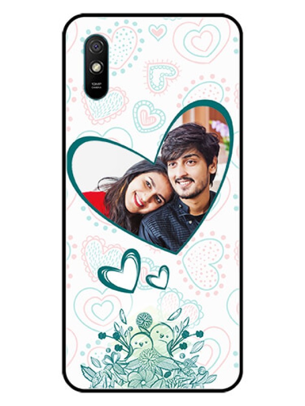Custom Redmi 9i Sport Photo Printing on Glass Case  - Premium Couple Design