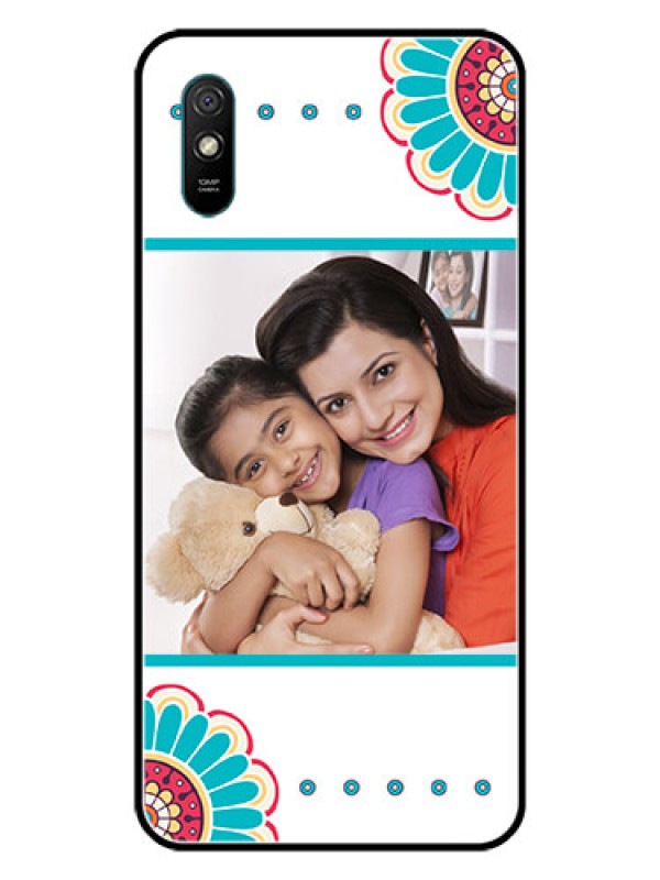 Custom Redmi 9i Sport Custom Glass Phone Case  - Flower Design