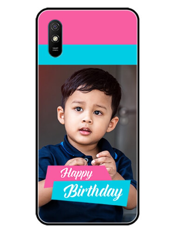 Custom Redmi 9i Sport Personalized Glass Phone Case  - Image Holder with 2 Color Design