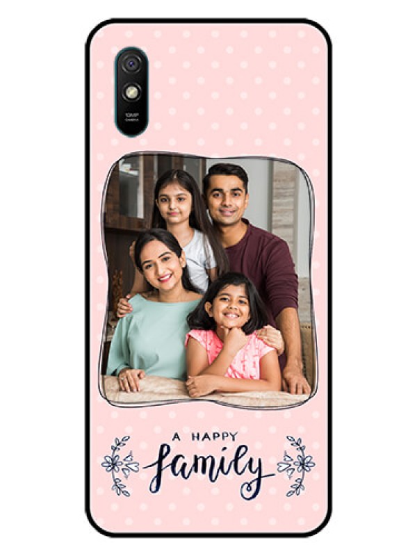 Custom Redmi 9i Sport Custom Glass Phone Case  - Family with Dots Design