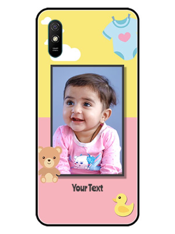 Custom Redmi 9i Sport Photo Printing on Glass Case  - Kids 2 Color Design