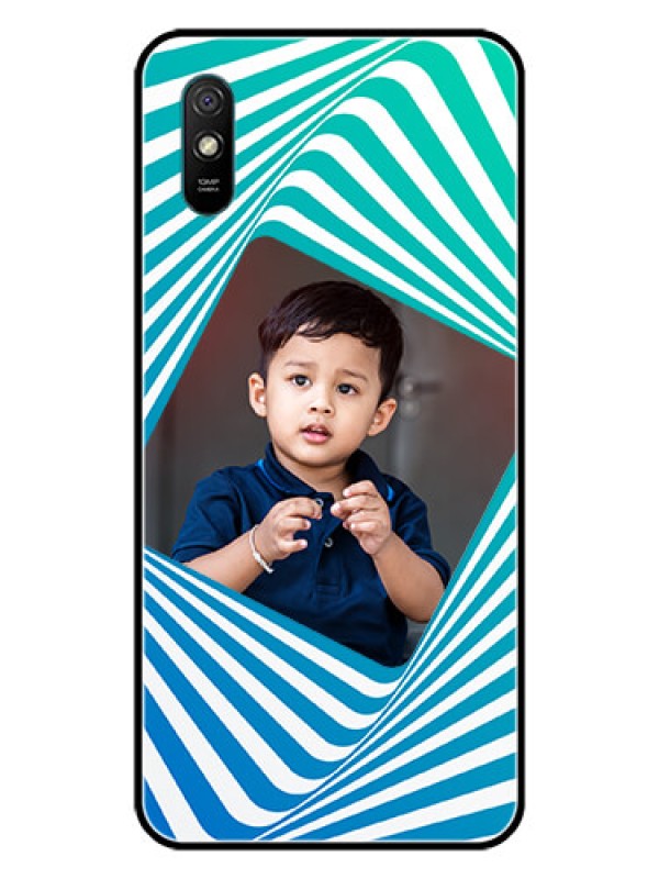 Custom Redmi 9i Sport Personalized Glass Phone Case  - Abstract Spiral Design