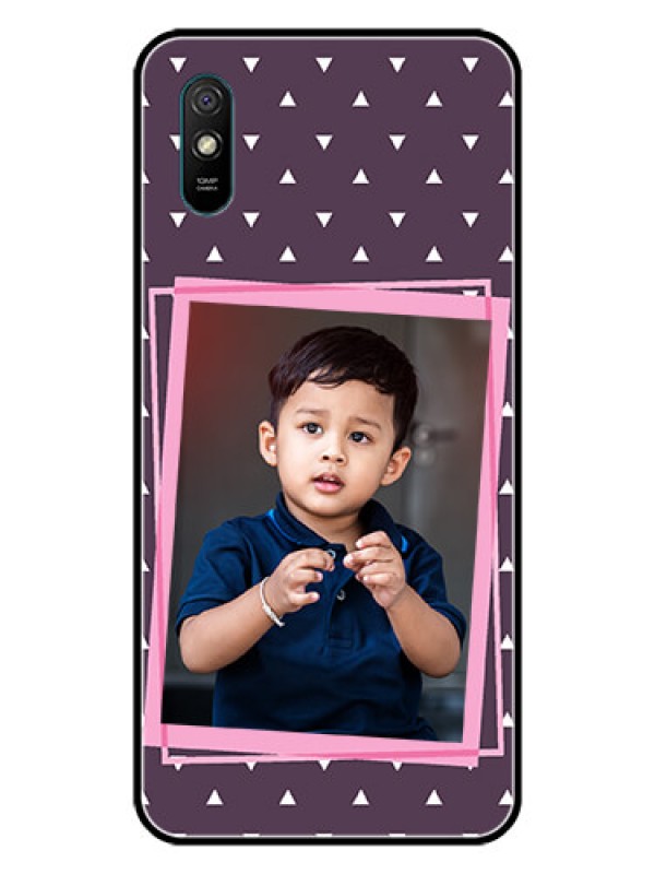 Custom Redmi 9i Sport Custom Glass Mobile Case  - Triangle Pattern Dotted Design