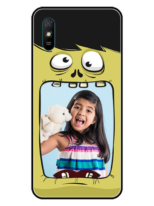 Custom Redmi 9i Sport Personalized Glass Phone Case  - Cartoon monster back case Design