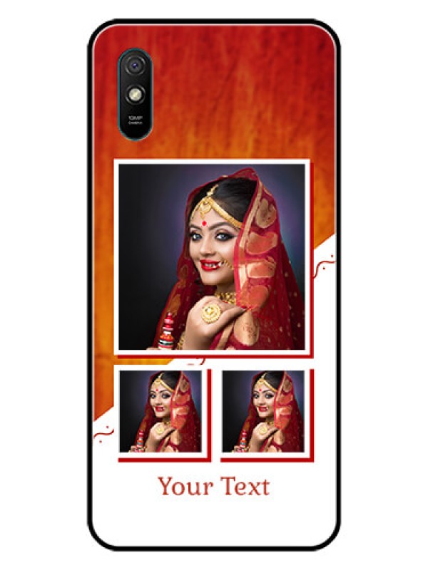 Custom Redmi 9i Custom Glass Phone Case  - Wedding Memories Design  
