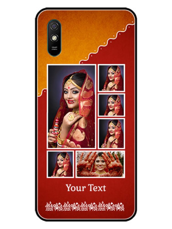 Custom Redmi 9i Personalized Glass Phone Case  - Wedding Pic Upload Design