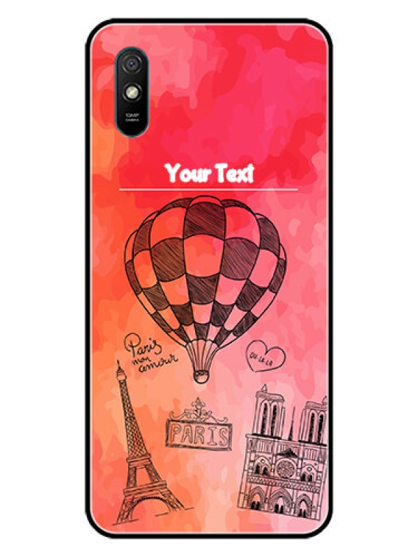 Custom Redmi 9i Custom Glass Phone Case  - Paris Theme Design