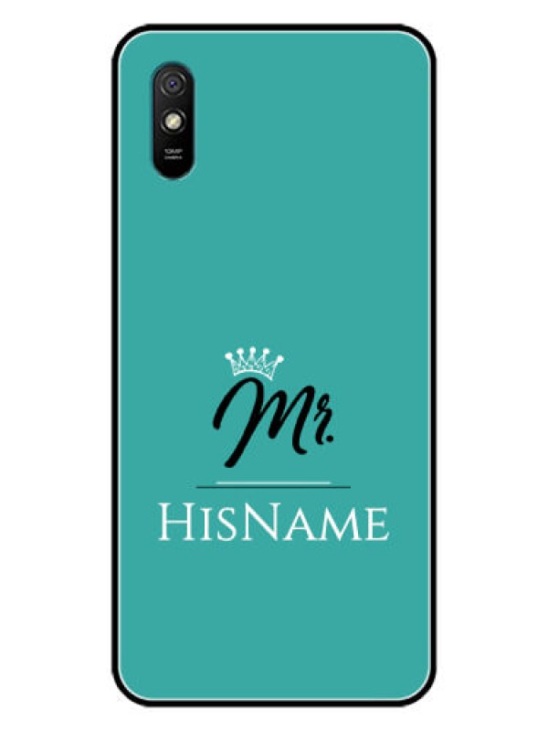 Custom Redmi 9i Custom Glass Phone Case Mr with Name