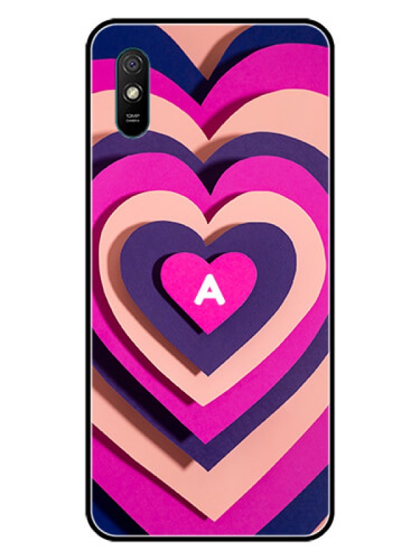 Custom Xiaomi Redmi 9I Custom Glass Mobile Case - Cute Heart Pattern Design