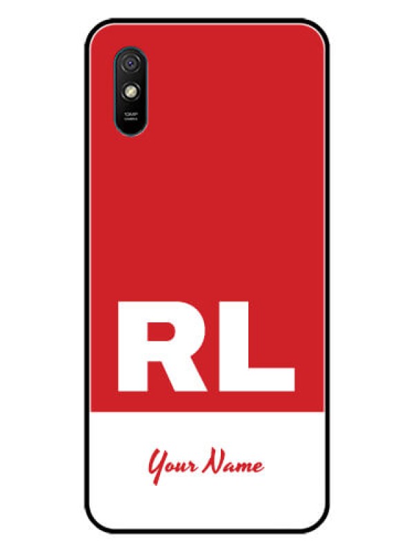 Custom Xiaomi Redmi 9I Personalized Glass Phone Case - dual tone custom text Design