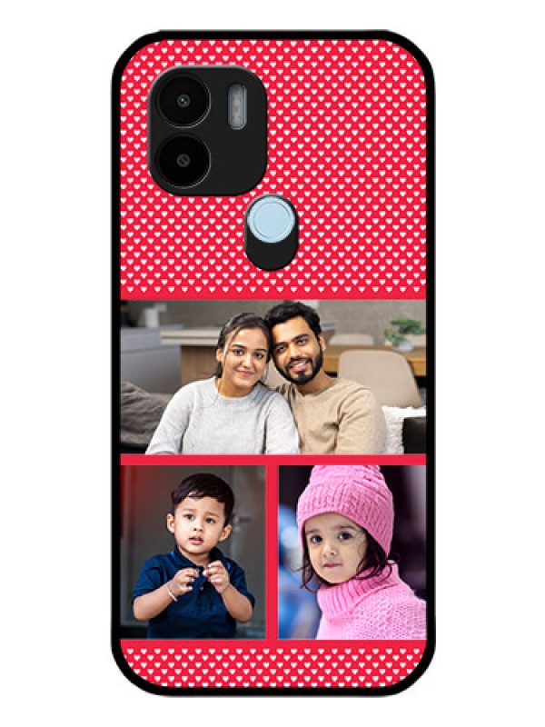 Custom Xiaomi Redmi A1 Plus Personalized Glass Phone Case - Bulk Pic Upload Design