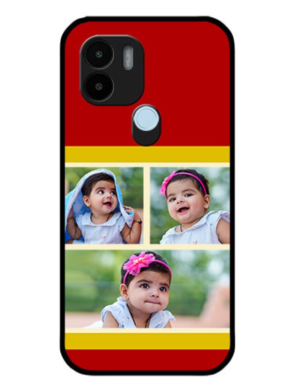 Custom Xiaomi Redmi A1 Plus Custom Glass Mobile Case - Multiple Pic Upload Design