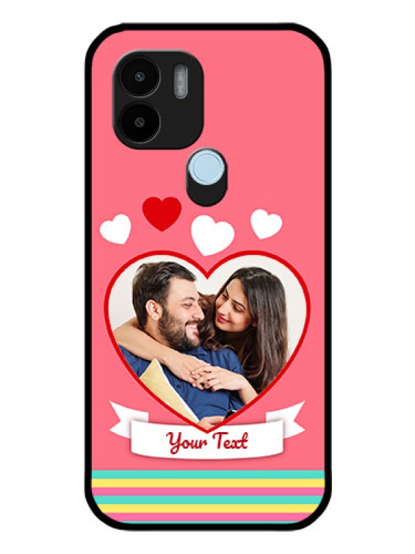 Custom Xiaomi Redmi A1 Plus Photo Printing on Glass Case - Love Doodle Design