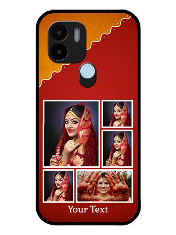 Custom Xiaomi Redmi A1 Plus Personalized Glass Phone Case - Wedding Pic Upload Design