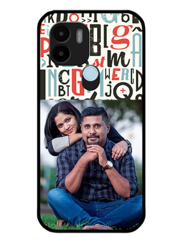 Custom Xiaomi Redmi A1 Plus Personalized Glass Phone Case - Alphabet Design