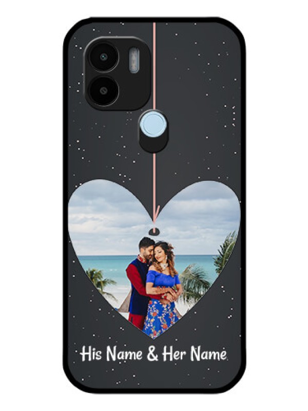 Custom Xiaomi Redmi A1 Plus Custom Glass Phone Case - Hanging Heart Design