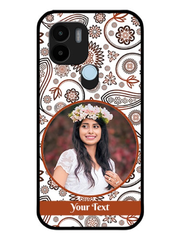 Custom Xiaomi Redmi A1 Plus Custom Glass Mobile Case - Abstract Flower Design