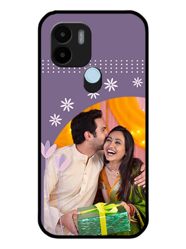 Custom Xiaomi Redmi A1 Plus Custom Glass Mobile Case - Lavender flowers design