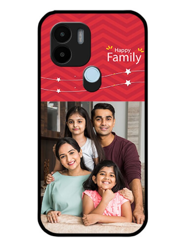 Custom Xiaomi Redmi A1 Plus Personalized Glass Phone Case - Happy Family Design