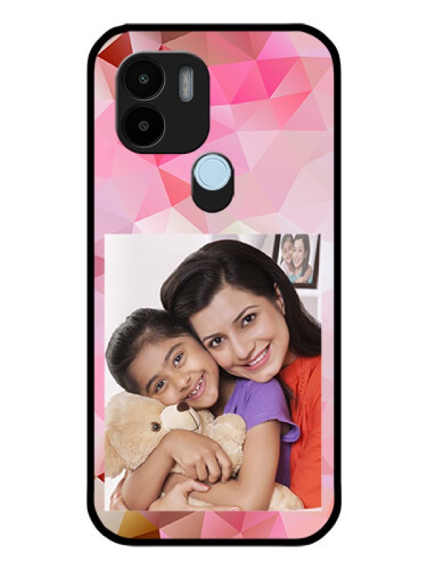 Custom Xiaomi Redmi A1 Plus Photo Printing on Glass Case - Abstract Triangle Design