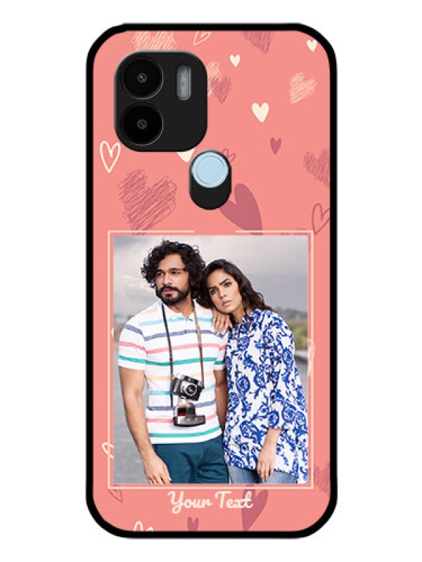 Custom Xiaomi Redmi A1 Plus Custom Glass Phone Case - Love doodle art Design